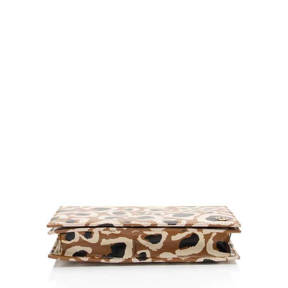 Gucci Leather Leopard Betty Wallet On Chain - Picture 4 of 11